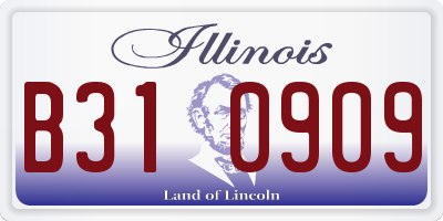 IL license plate B310909