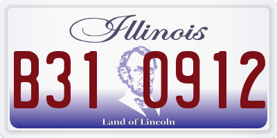 IL license plate B310912
