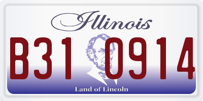 IL license plate B310914