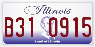 IL license plate B310915