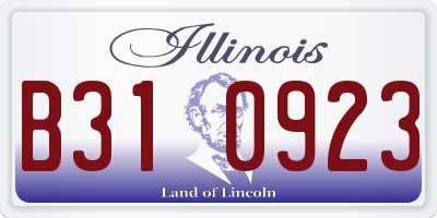 IL license plate B310923