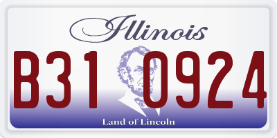 IL license plate B310924