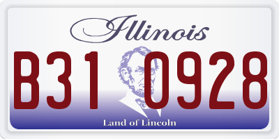 IL license plate B310928