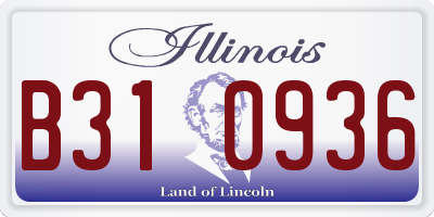 IL license plate B310936