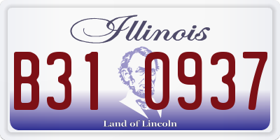 IL license plate B310937
