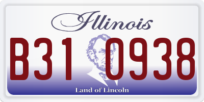 IL license plate B310938