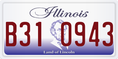 IL license plate B310943