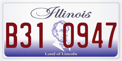 IL license plate B310947