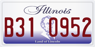 IL license plate B310952