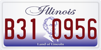 IL license plate B310956