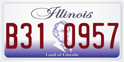 IL license plate B310957