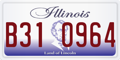 IL license plate B310964