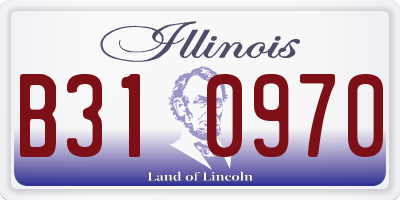 IL license plate B310970