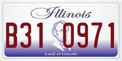 IL license plate B310971