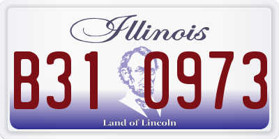 IL license plate B310973