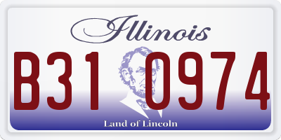 IL license plate B310974