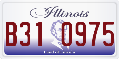 IL license plate B310975