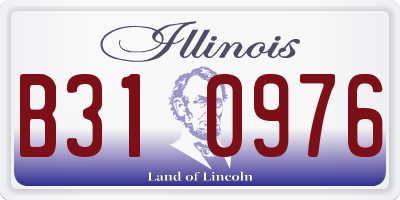 IL license plate B310976