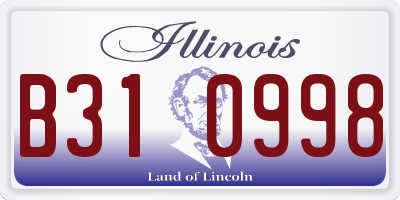 IL license plate B310998