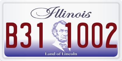 IL license plate B311002