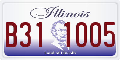 IL license plate B311005