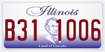 IL license plate B311006