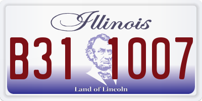 IL license plate B311007