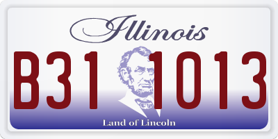 IL license plate B311013