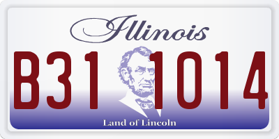 IL license plate B311014