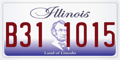 IL license plate B311015