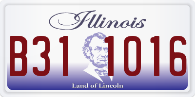 IL license plate B311016