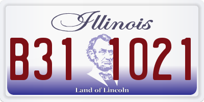 IL license plate B311021