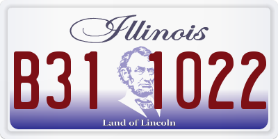 IL license plate B311022