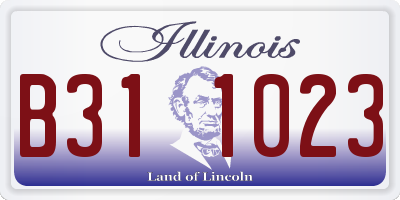IL license plate B311023