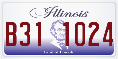 IL license plate B311024