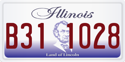 IL license plate B311028