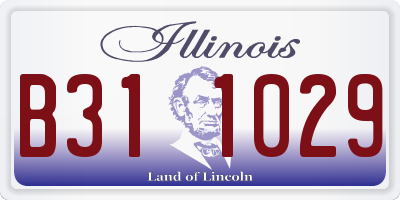 IL license plate B311029