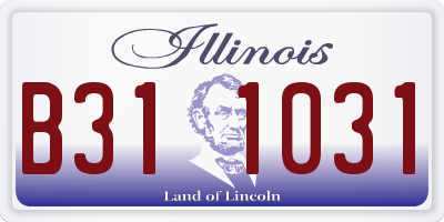 IL license plate B311031