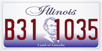 IL license plate B311035