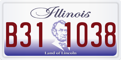 IL license plate B311038