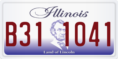 IL license plate B311041