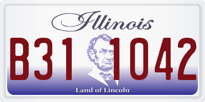 IL license plate B311042