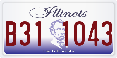 IL license plate B311043