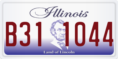 IL license plate B311044