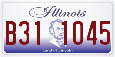 IL license plate B311045
