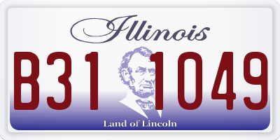 IL license plate B311049