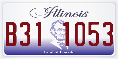 IL license plate B311053