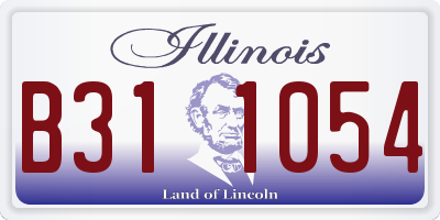 IL license plate B311054