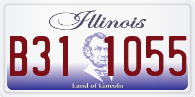 IL license plate B311055