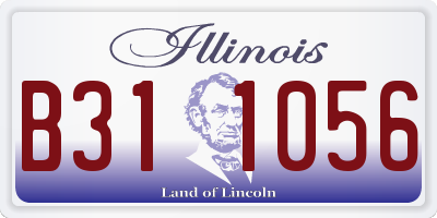 IL license plate B311056